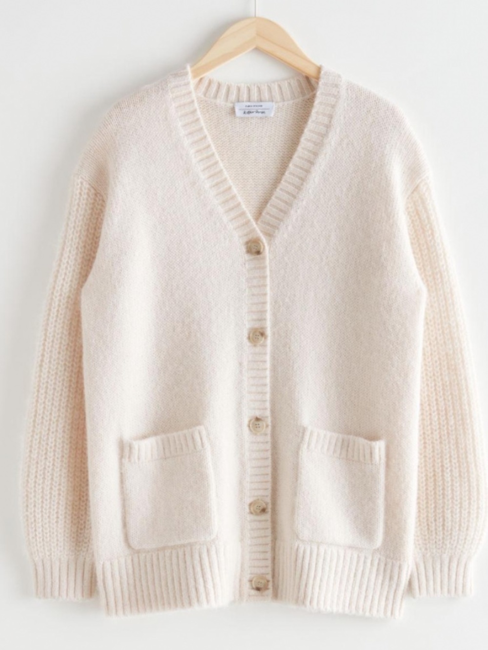 & Other Stories Wool Blend Oversized Cardigan